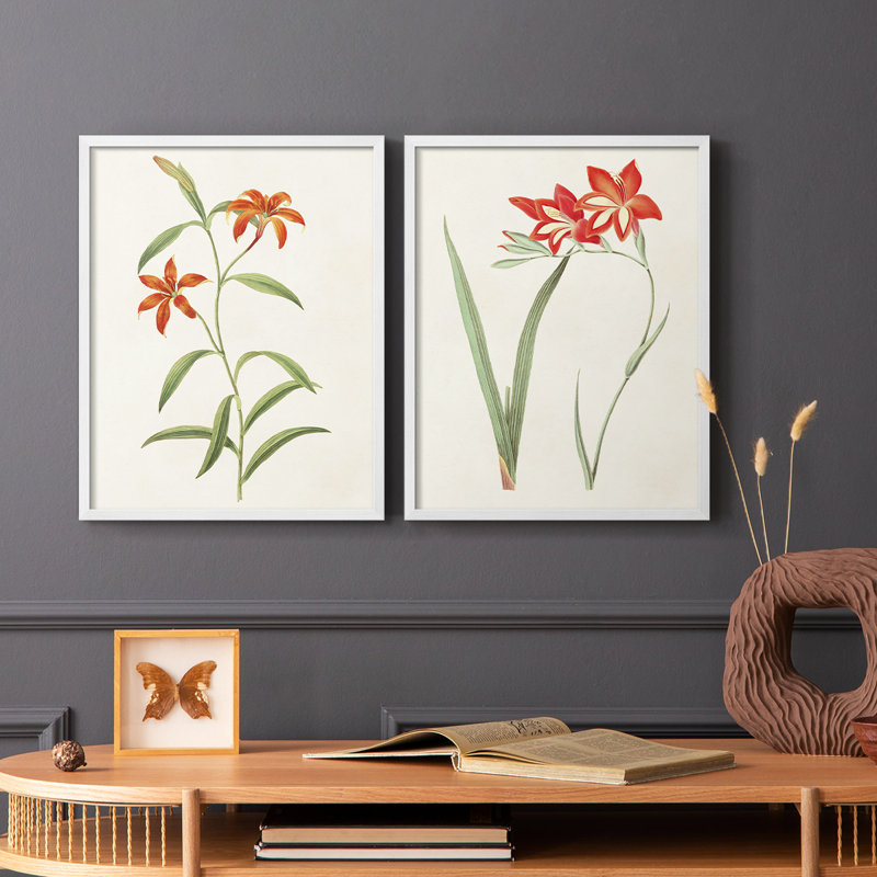 Fleurs des saisons III - reproduction encadrée de qualité supérieure - prête à être accrochée - aucun clou requis - aucun clou requis