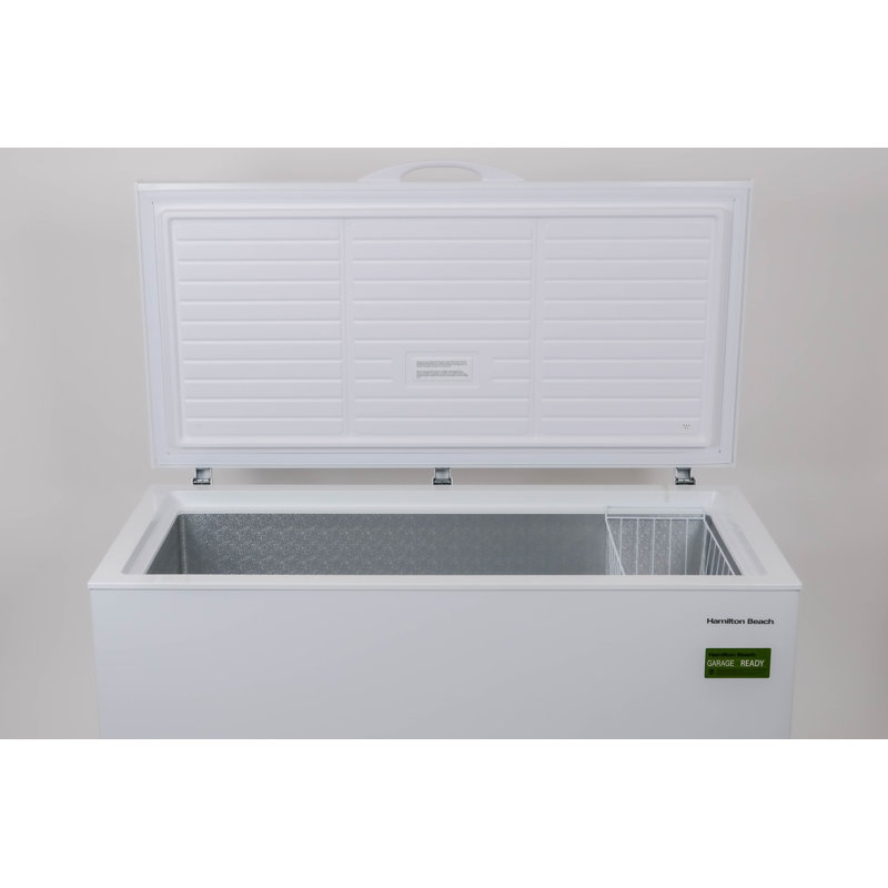 Hamilton Beach 14 Cu. Ft. Chest Freezer, Garage Ready Deep Freezer with Adjustable Thermostat, White