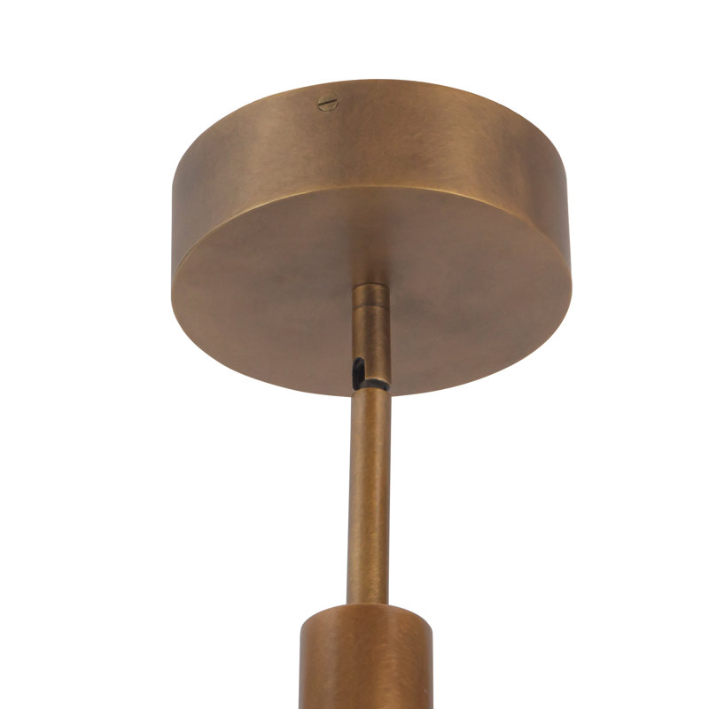 Anders 24-in Black dimmable LED Chandelier, Antique Brass