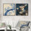 «Chinoiserie Blue Mouse on Tree I» - art mural souris - décoration murale moderne 2 pièces