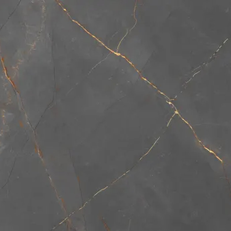 Murale en marbre gris foncé avec veine effet pierre moderne, L 96 po x l 108 po