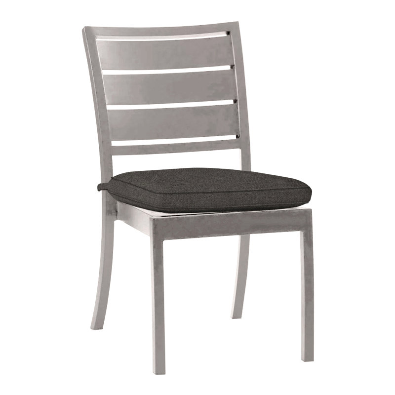 Chaise d'appoint d'extérieur en aluminium forgé Charleston, Welt, Fossile de Vérone, Huître