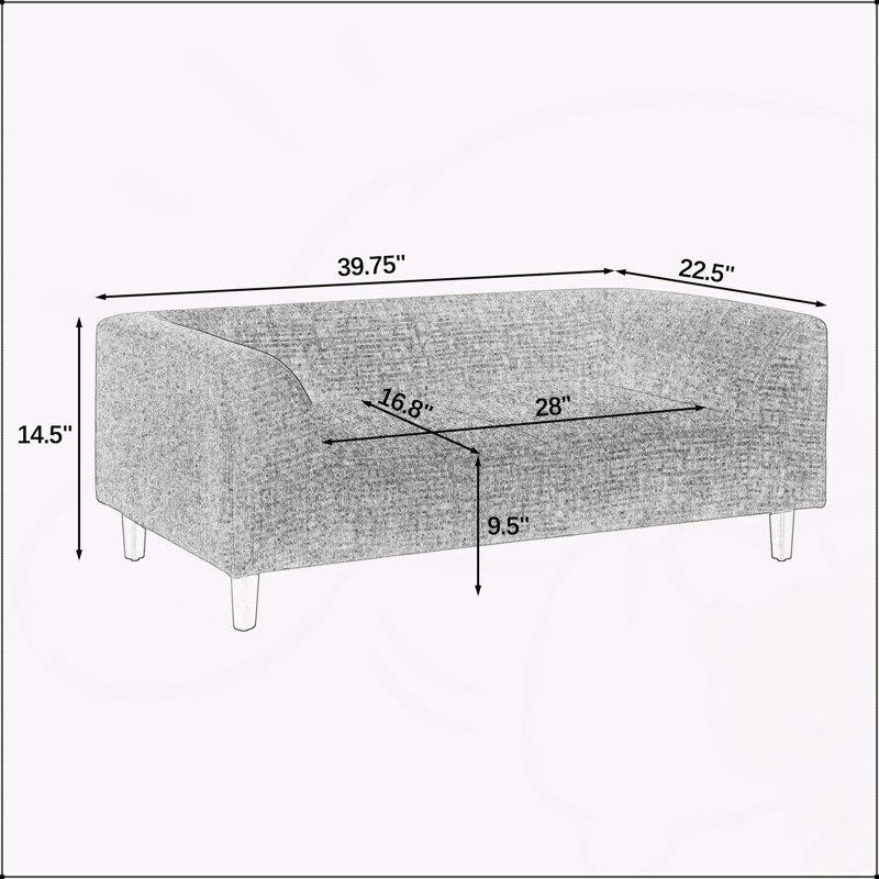 Modern Rectangular Pet Sofa with Armrests and Backrest, Ideal for Small and Medium Dogs, Beige