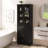 63" Tall Bathroom Cabinet with Tempered Glass Doors Adjustable Shelves Large Drawer-65410149