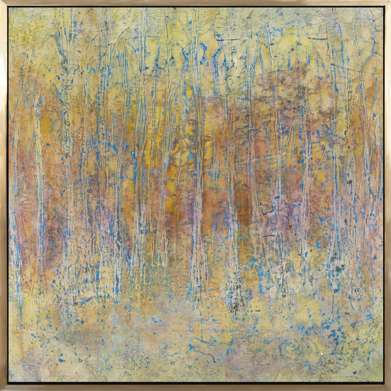 Sunset Haze Painting, Gold Framed