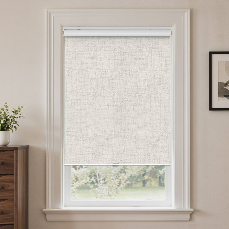 Rideau roulant 100% occultant sans cordon pour fenêtres d'intérieur, Ivory, 41"W x 75"L