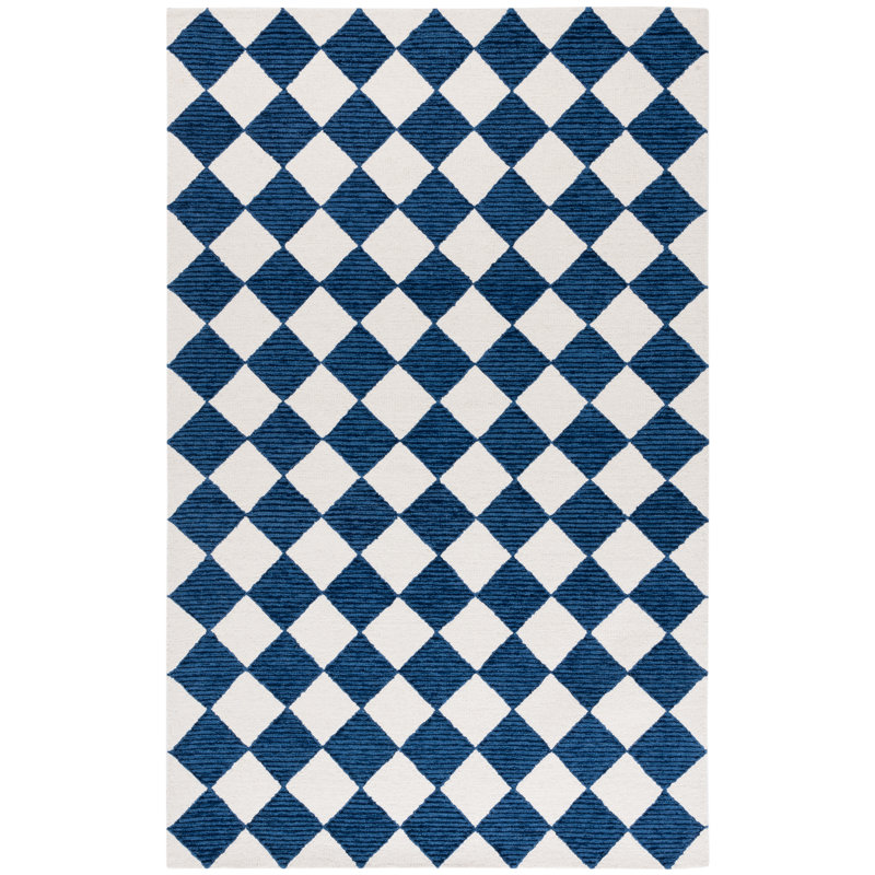 Tapis en laine ébène, Carré 6 pi