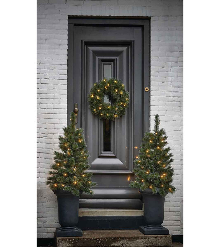 Lighted Artificial Christmas Tree, 2.95ft H