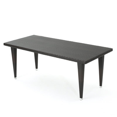 Russel Wicker/Rattan Dining Table by Wrought Studio