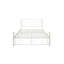 Structure de lit double en métal blanc, système de fleurs unique, tête de lit incluse, convient aux matelas de 8 pouces, structure en métal de 600 lb, structure stable et silencieuse, limite, matelas-1022366292