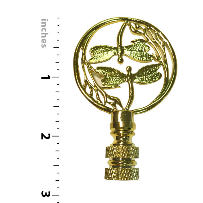 Faîteau de lampe filigree à survol double dragon, Laiton poli