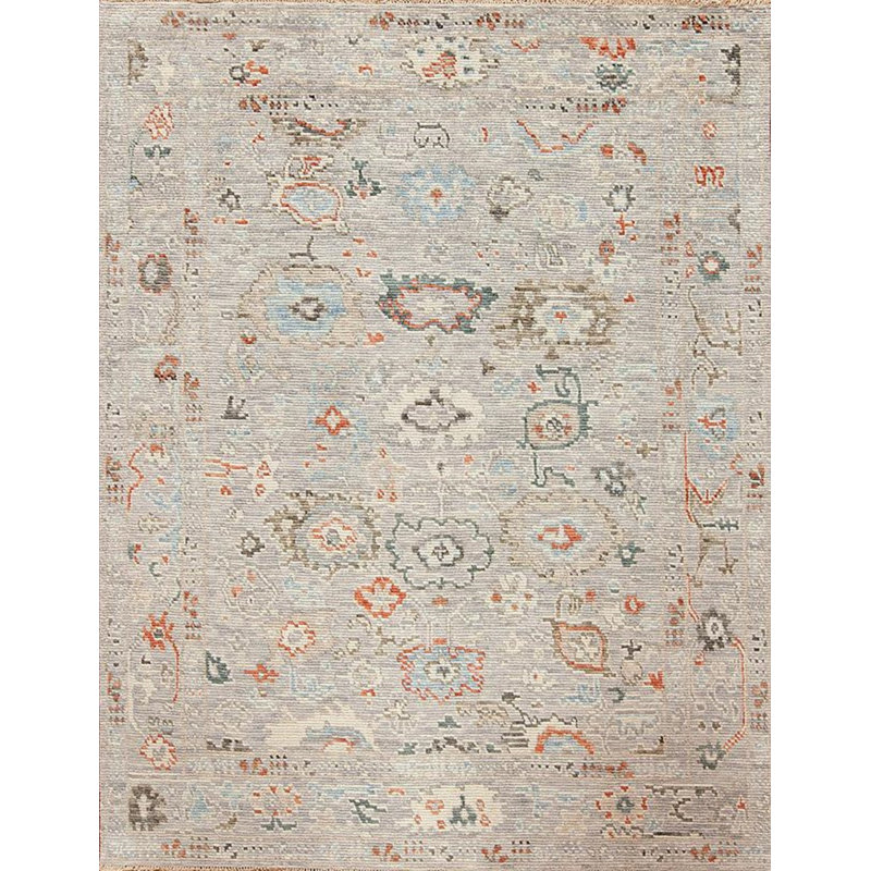 Cascade Hand Knotted Wool Area Rug, Rectangle 5' x 7'