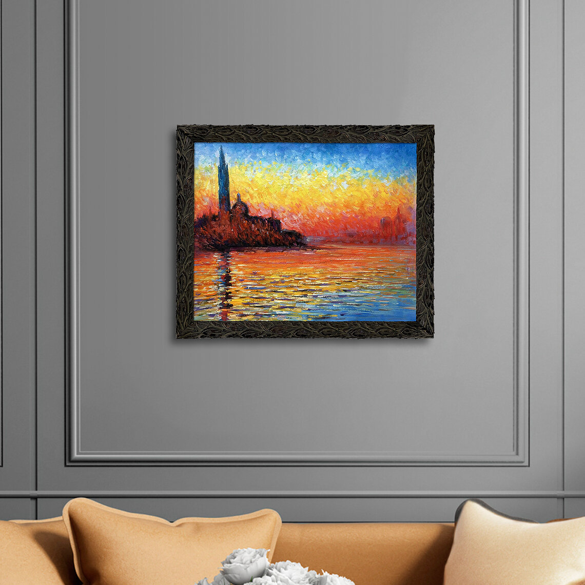 San Giorgio Maggiore at Dusk by Claude Monet- Famous Art