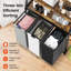 Panier à linge compact avec 4 tablettes