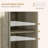 Sideboard With Solid Wood Countertop, Modern Kitchen Storage Cabinet, Coffee Bar Cabinet With 3 Drawers, Doors And Adjustable Shelf, Distressed Gray