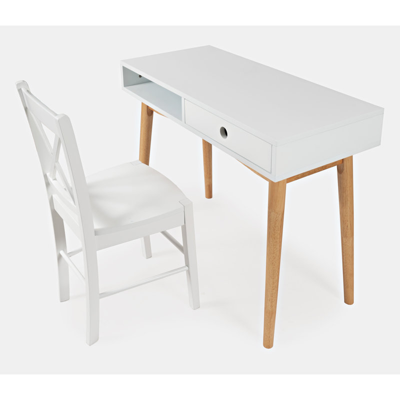 Ensemble de bureau et de chaises Kristin, Blanc
