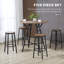 Ensemble 5 pièces de table de bar et chaises, table de salle à manger compacte avec 4 tabourets pour pub et cuisine, noir et brun
