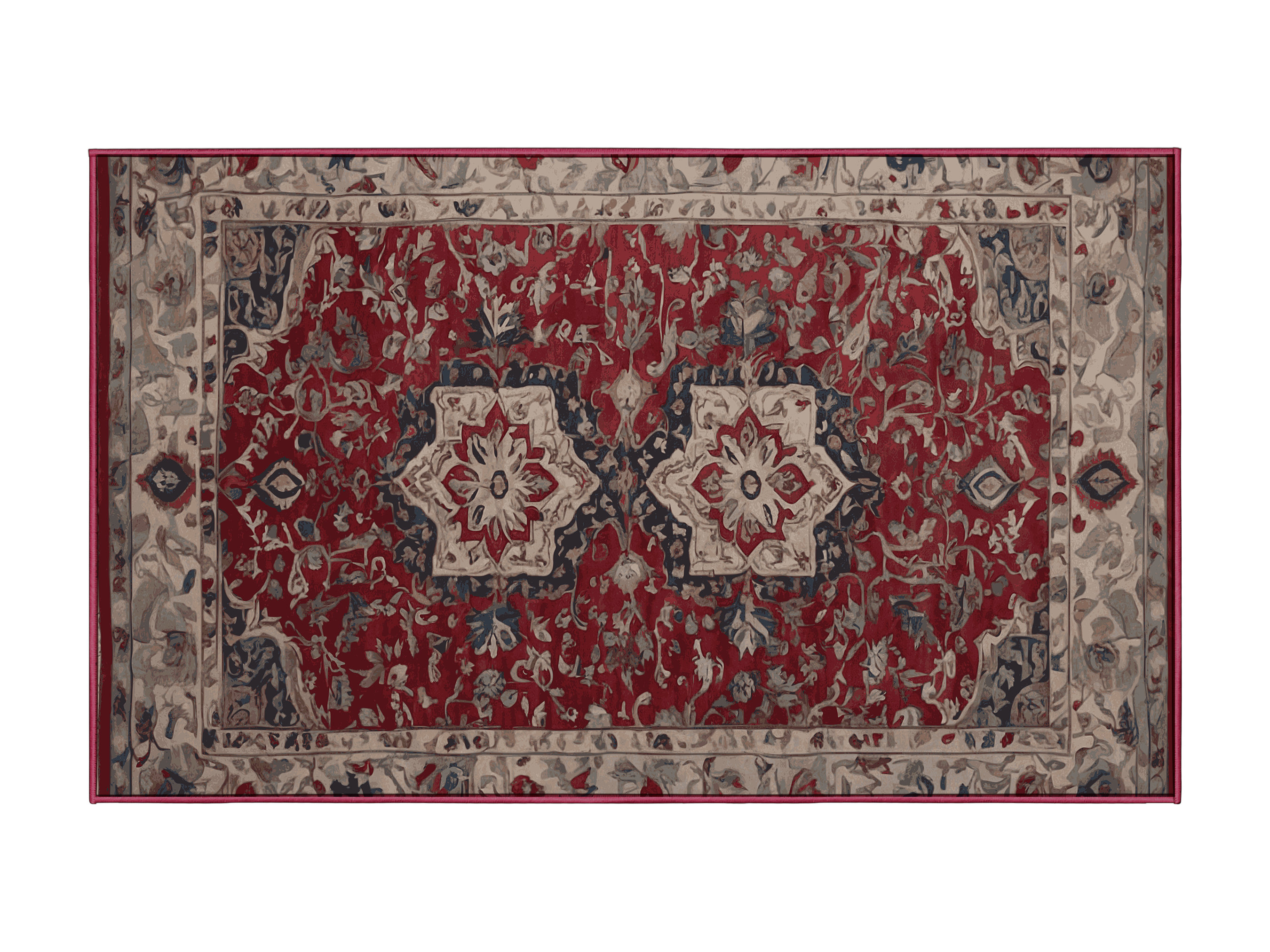 East Urban Home Machine Washable Red Area Rug | Wayfair