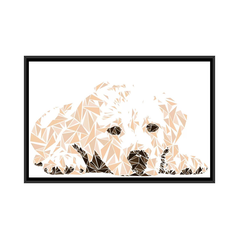 «Labrador Puppy», impression sur toile, H 18 po x l 26 po x P 1,5 po, Toile avec cadre noir