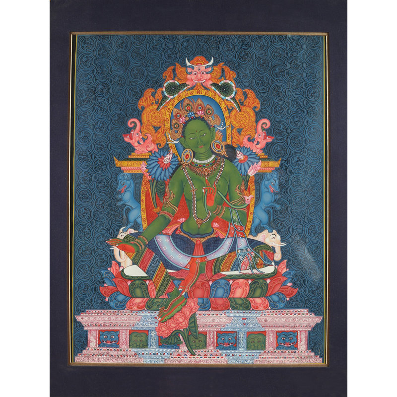Tari vert avec trône Newari