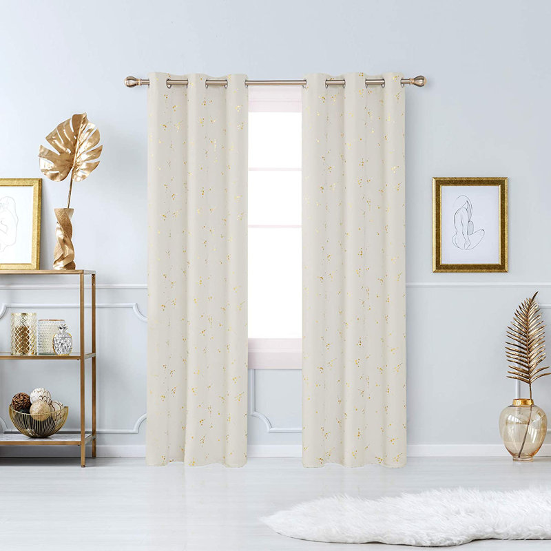 Makvala Room Darkening Curtain Pair, 42" W x 54" L, Beige