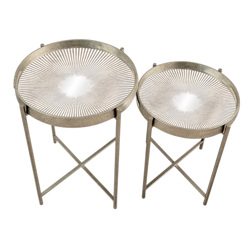 Glass Top Side Table Set