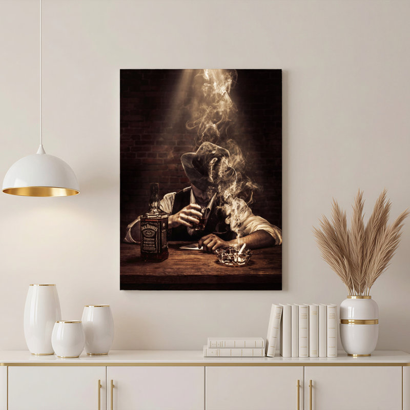 Ensemble de 1 tableau sur toile Smoke Man, 1218