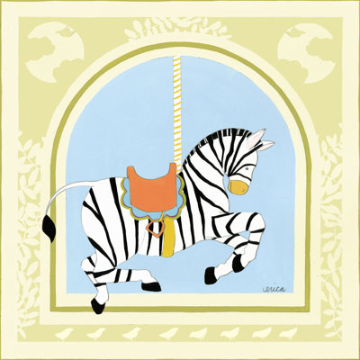 Zebra Carousel - Wrapped Canvas Print