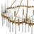 Takiara Stick 8 Light Brass Chandelier
