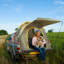 Tente de camionnette imperméable pour lit de 5,2 à 5,8 pi avec auvent amovible, rainfly et sac de rangement-99330621