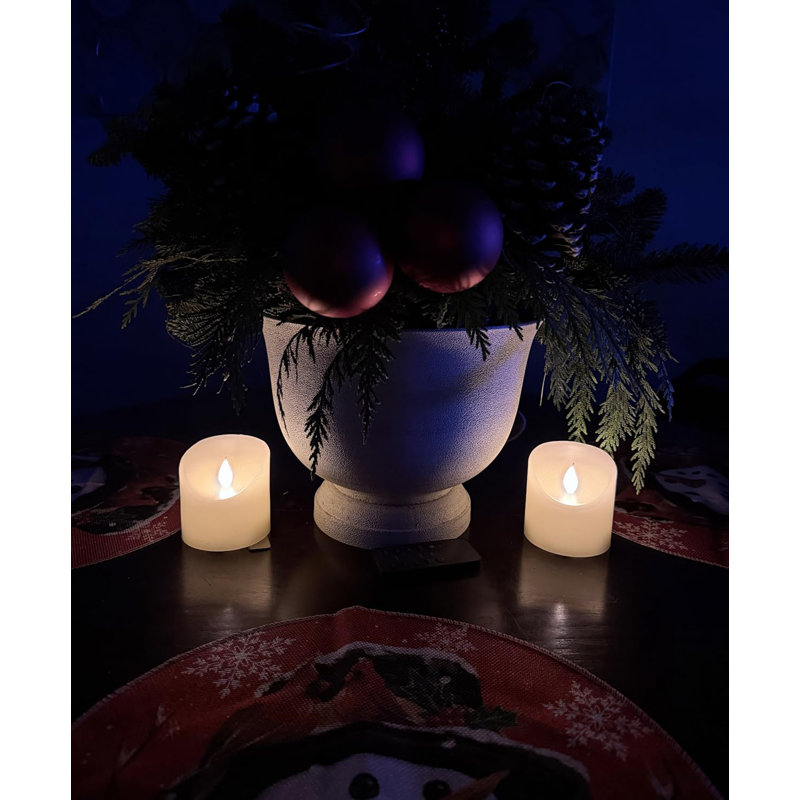 Bougies piliers DEL sans flamme en cire véritable, bougies à piles avec effet vacillant, télécommande et minuterie pour la décoration de table (mariage, Noël, maison).