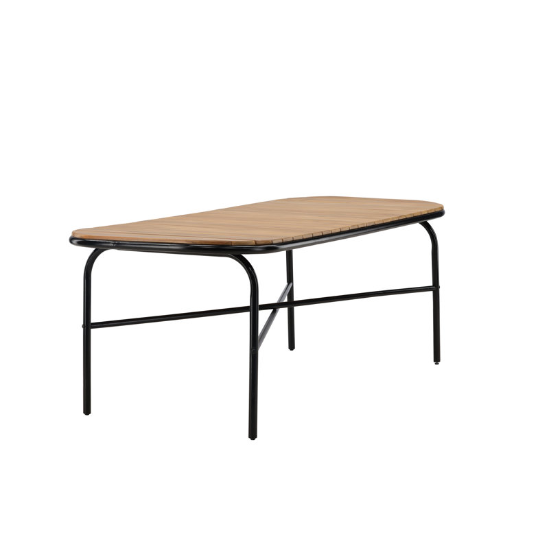 Arlisha Acacia Metal Base Dining Table