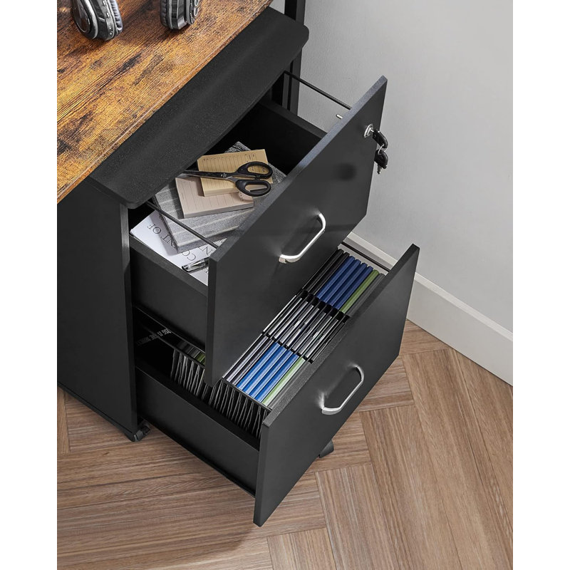 42cm Wide 2 -Drawer Mobile File Cabinet