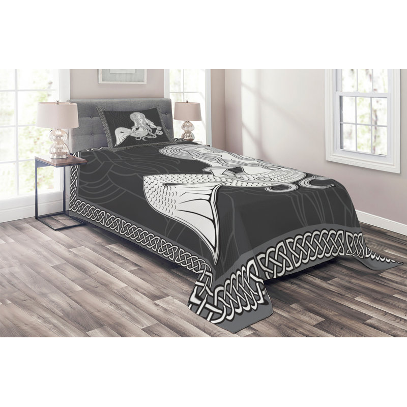 Polyester Coverlet, King Bedspread + 2 Shams