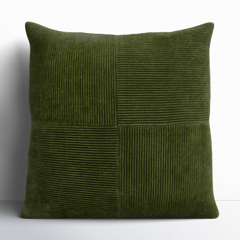 Housse de coussin Selma, 18 po x 18 po, Olive