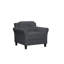 Fauteuil capitonné à accoudoirs à accoudoirs ronds de 33,9 po Ibiza-61009415