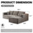 108” Modular Sectional Cloud Sofa For Living Room Modern Minimalist Couch With L-shaped Chaise Upholstered Corduroy Couch , Deep Seat, No Assembly Required -2026687622-2026868322