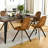 Khadiga Modern Upholstered Swivel Dining Chairs with Backrest, Set of 4, for Dining Room-1365855674