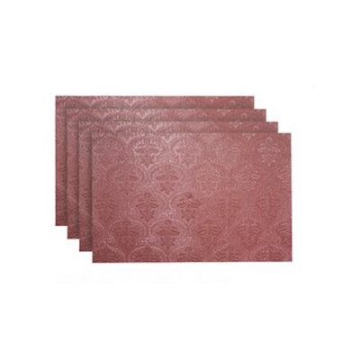 Carrollton Leather/Faux Leather Floral Rectangle Placemat