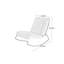 Chaise berçante rayée en coton et lin