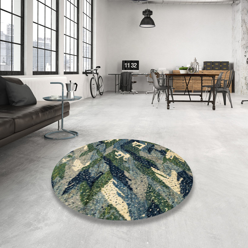 Abstract Indoor Rug, Round 3'