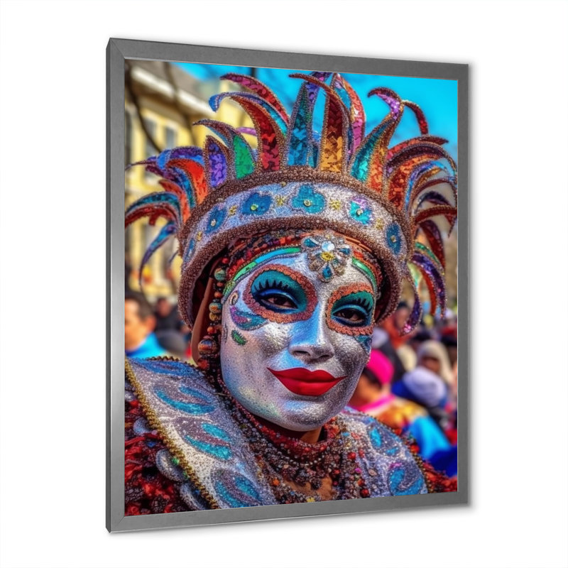 New Orleans Mardi Gras Celebrations IV, H 20 po x l 12 po x P 1 po, Cadre photo argenté