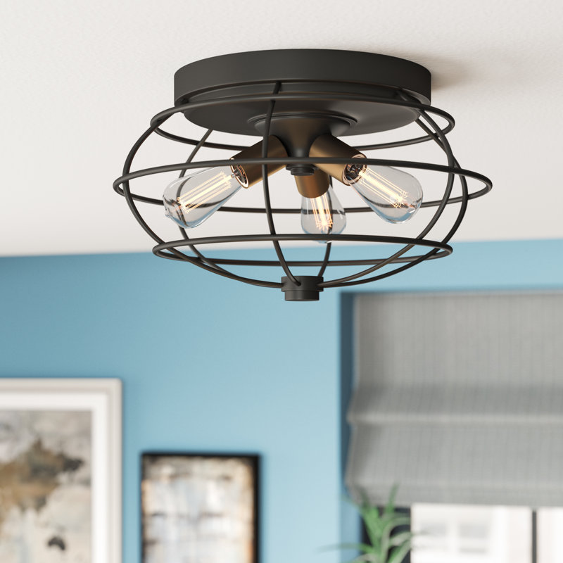 Peebles 3 - Light 15" Flush Mount