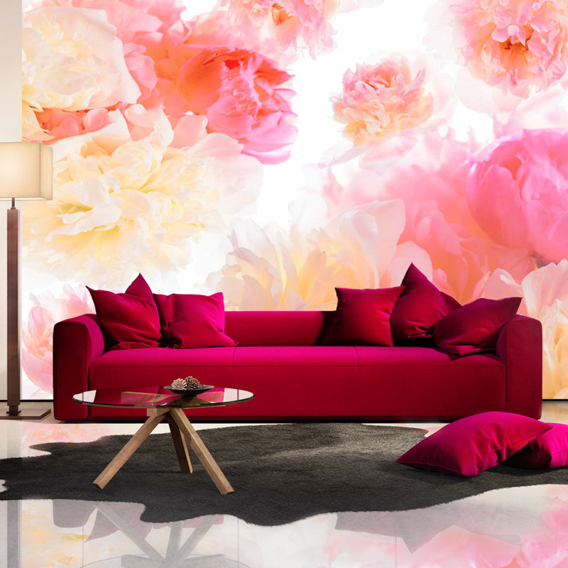 Pastel Peonies 245cm x 350cm Wallpaper, 300 cm x 210 cm