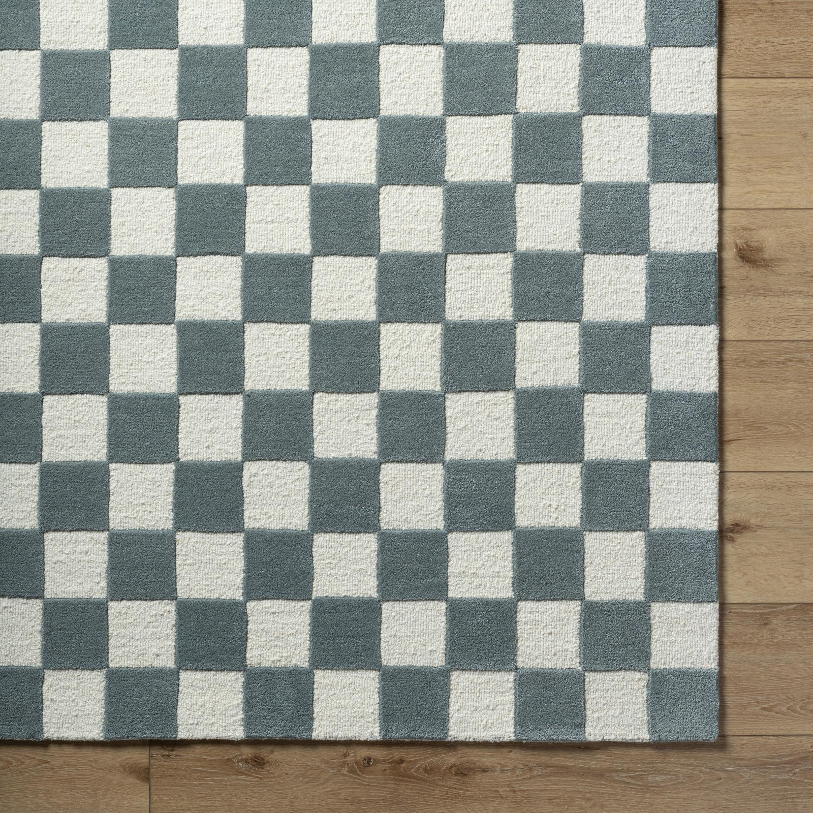 Jenna Teal Hand Tufted Area Rug, Rectangle 2' x 3'