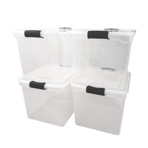 IRIS USA 40 Qt. Plastic Storage Container Bin with Secure Lid and Latching  Buckles, 6 pack - Clear, Durable Stackable Nestable Organizing Tote Tub Box