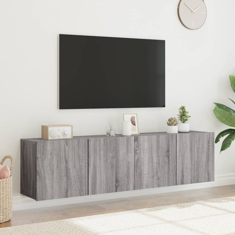 Maroun Unfinished TV Stand for TVs up to 40", Grey Sonoma