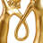 Hand Heart Sculpture with Couple Motif, Gold Resin Heart in Hand Sculpture