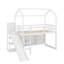 Lit mezzanine simple avec tablettes et lumière-120034833