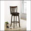 Chaise de bar pivotante en cerisier foncé Decker avec siège et dossier confortables, parfaite pour les cuisines modernes et traditionnelles.